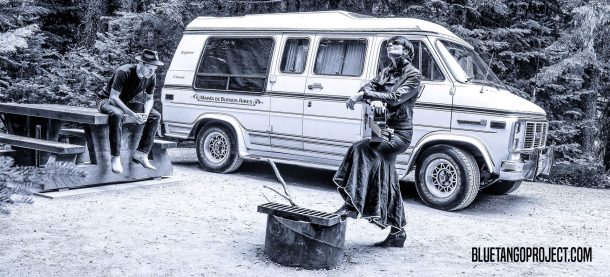 Blue Tango Project in front of their tour van