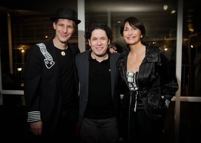 Gustavo Dudamel, Maria Volonte, Kevin Carrel Footer